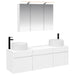 Baderomsskapsett 4 pcs Hvit 100 x 14,5 x 70 cm Konstruert tre
