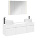 Baderomsskapsett 4 pcs Hvit 103,5 x 15,5 x 70 cm Konstruert tre