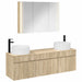 Baderomsskapsett 4 pcs Sonoma eik 103,5 x 15,5 x 70 cm