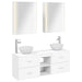 Baderomsskapsett 5 pcs Hvit 53 x 15,5 x 70 cm Konstruert tre