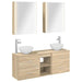 Baderomsskapsett 5 pcs Sonoma eik 53 x 15,5 x 70 cm