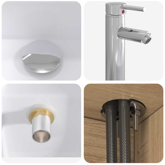 Baderomsinnredningssett 5 pcs Artisan eik