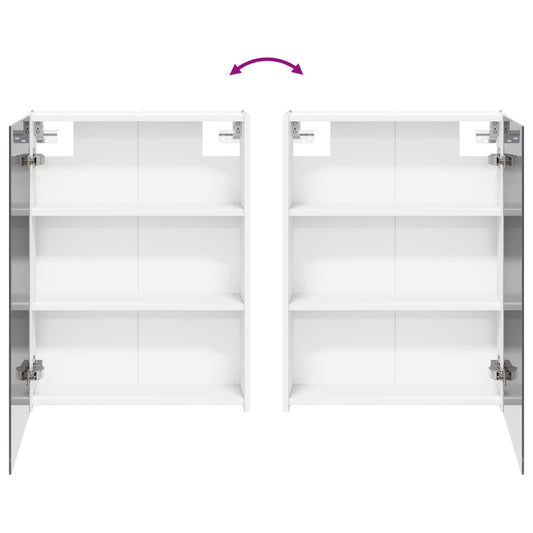 Baderomsinnredningssett 5 pcs Hvit Konstruert tre og glass
