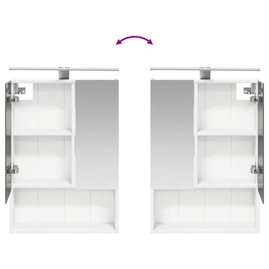 Baderomsinnredningssett 5 pcs Hvit Konstruert tre og glass