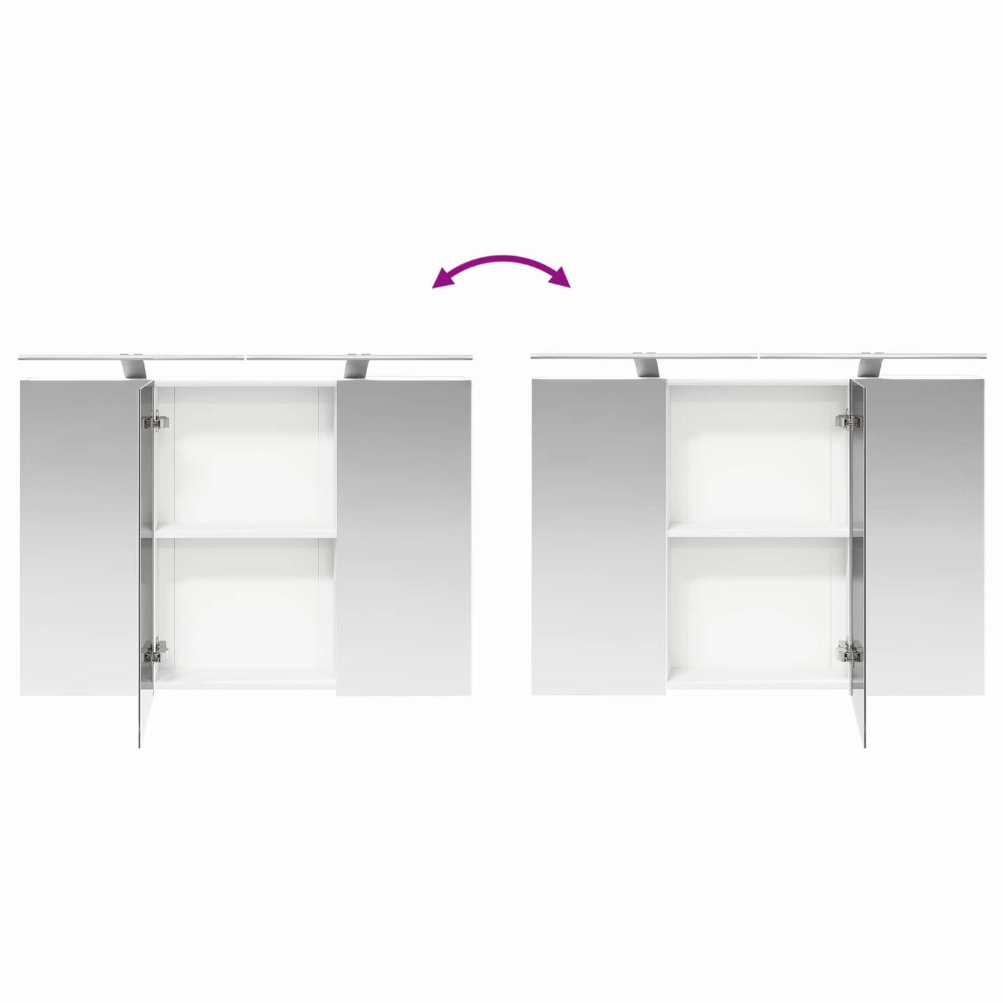 Baderomsinnredningssett 4 pcs Hvit Konstruert tre og glass
