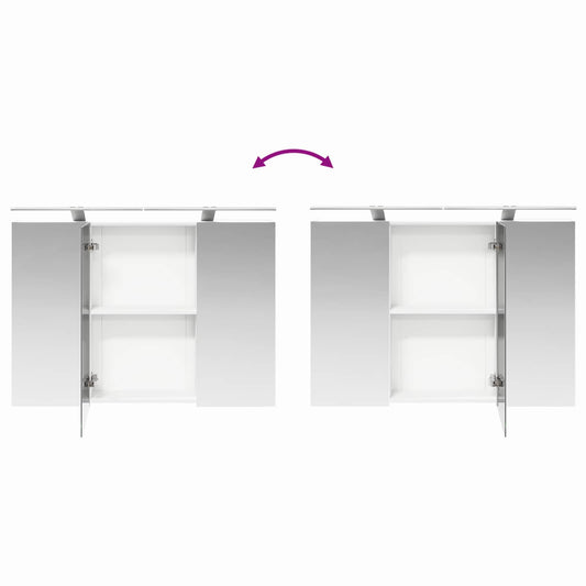 Baderomsinnredningssett 4 pcs Hvit Konstruert tre og glass