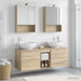 Baderomsinnredningssett 5 pcs Sonoma eik