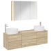 Baderomsinnredningssett 4 pcs Sonoma eik