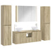 Baderomsinnredningssett 6 pcs Sonoma eik