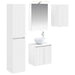 Baderomsskapsett 5 pcs Hvit 50 x 14,5 x 70 cm Konstruert tre