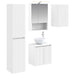 Baderomsskapsett 5 pcs Hvit 50 x 14,5 x 70 cm Konstruert tre