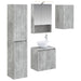 Baderomsskapsett 5 pcs Betonggrå 50 x 14,5 x 70 cm