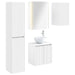 Baderomsskapsett 5 pcs Hvit 53 x 15,5 x 70 cm Konstruert tre