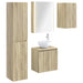 Baderomsskapsett 5 pcs Sonoma eik 53 x 15,5 x 70 cm