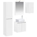 Baderomsskapsett 5 pcs Hvit 50 x 14,5 x 70 cm Konstruert tre