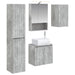 Baderomsskapsett 5 pcs Betonggrå 50 x 14,5 x 70 cm