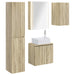 Baderomsskapsett 5 pcs Sonoma eik 53 x 15,5 x 70 cm