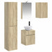 Baderomsskapsett 5 pcs Sonoma eik 40 x 10,5 x 60,5 cm