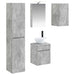 Baderomsskapsett 5 pcs Betonggrå 40 x 10,5 x 60,5 cm