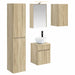 Baderomsskapsett 5 pcs Sonoma eik 43 x 16 x 62,5 cm