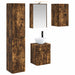 Baderomsskapsett 5 pcs Røkt Eik 43 x 16 x 62,5 cm