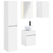 Baderomsskapsett 5 pcs Hvit 43 x 11,5 x 60,5 cm Konstruert tre