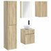 Baderomsskapsett 5 pcs Sonoma eik 43 x 11,5 x 60,5 cm