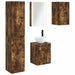 Baderomsskapsett 5 pcs Røkt Eik 43 x 11,5 x 60,5 cm