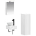 Baderomsskapsett 4 pcs Hvit 40 x 10,5 x 60,5 cm Konstruert tre