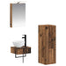 Baderomsskapsett 4 pcs Gammelt tre 40 x 10,5 x 60,5 cm