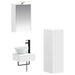 Baderomsskapsett 4 pcs Hvit 43 x 16 x 62,5 cm Konstruert tre