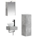Baderomsskapsett 4 pcs Betonggrå 43 x 16 x 62,5 cm