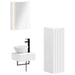 Baderomsskapsett 4 pcs Hvit 43 x 11,5 x 60,5 cm Konstruert tre