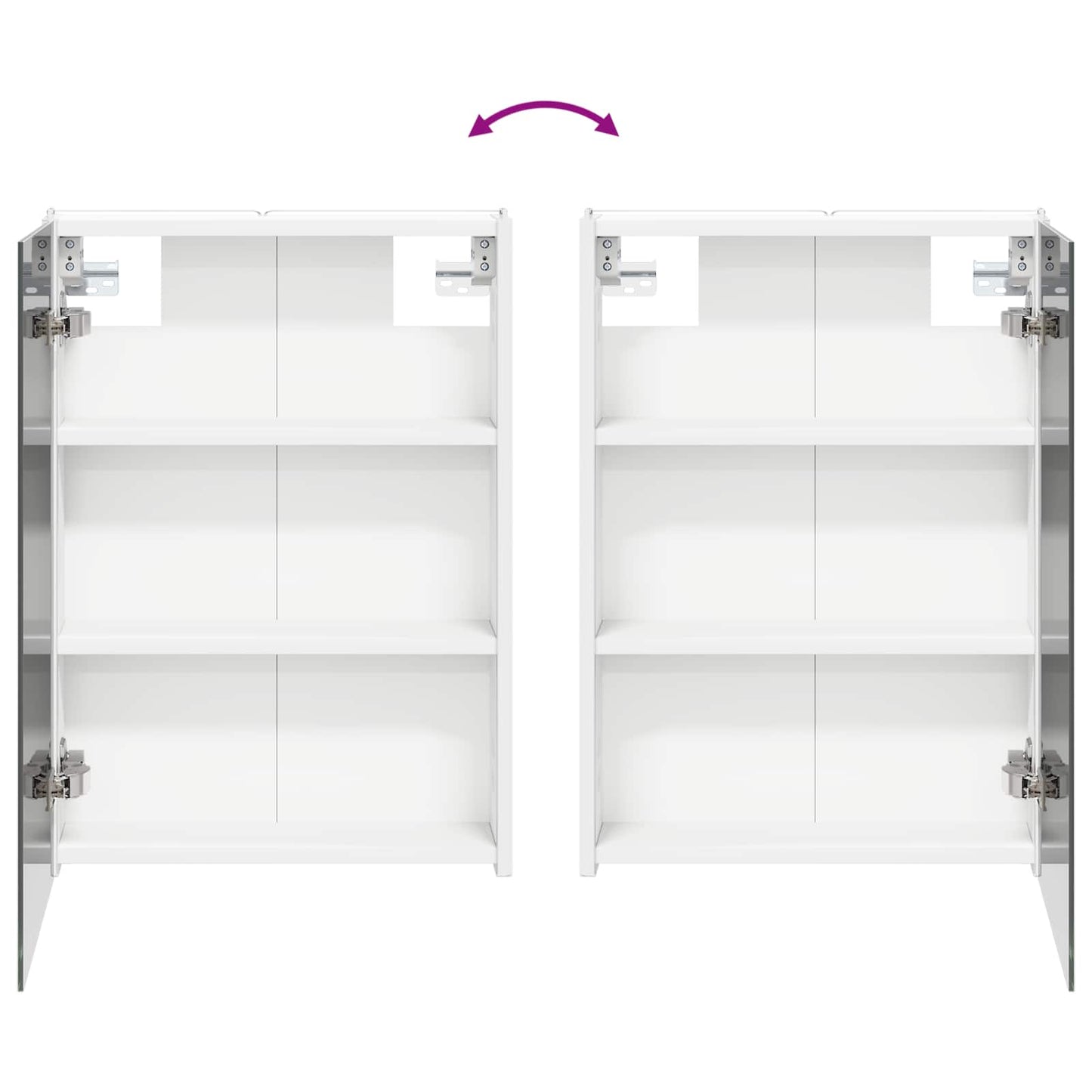 Baderomsskapsett 4 pcs Hvit 43 x 11,5 x 60,5 cm Konstruert tre