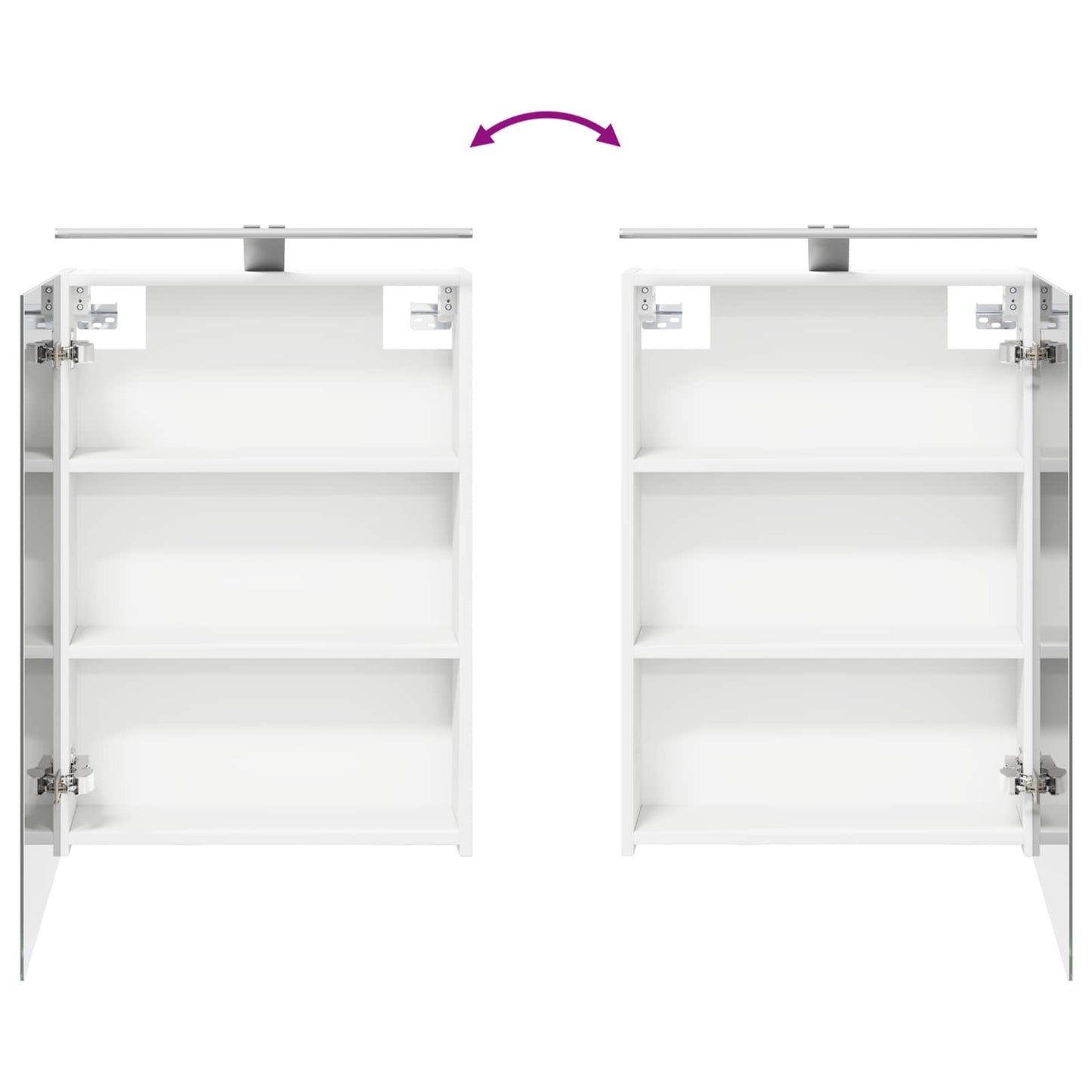 Baderomsinnredningssett 4 pcs Hvit Konstruert tre og glass