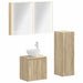 Baderomsinnredningssett 4 pcs Sonoma eik