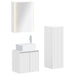Baderomsinnredningssett 4 pcs Hvit Konstruert tre og glass