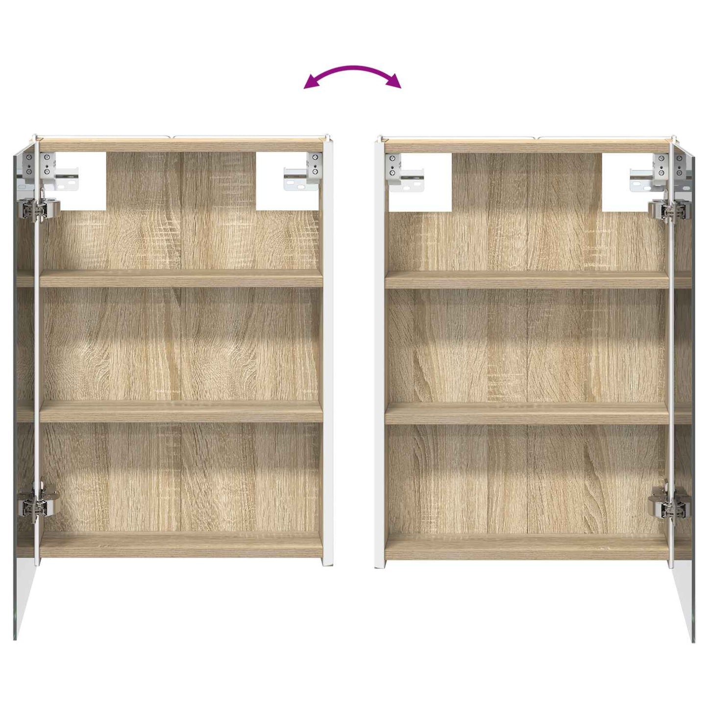 Baderomsinnredningssett 4 pcs Sonoma eik