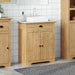 Baderomsskap BODO Honning brun 70 x 35 x 80 cm Konstruert tre