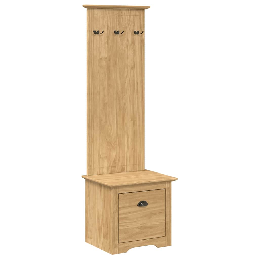 Gangskap BODO Honning brun 50 x 40 x 156,7 cm Konstruert tre vidaXL