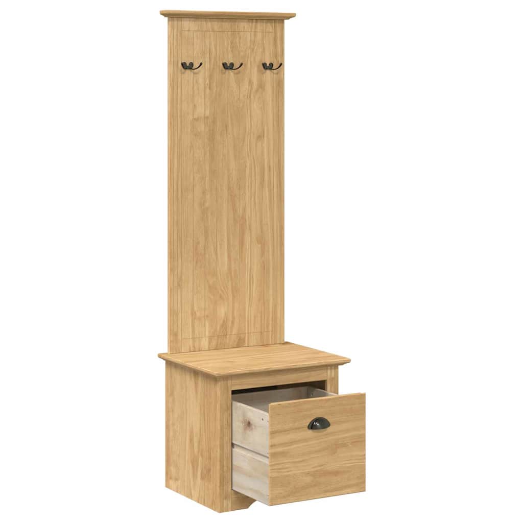 Gangskap BODO Honning brun 50 x 40 x 156,7 cm Konstruert tre vidaXL