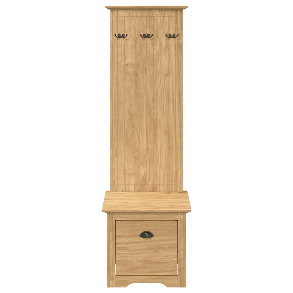 Gangskap BODO Honning brun 50 x 40 x 156,7 cm Konstruert tre vidaXL