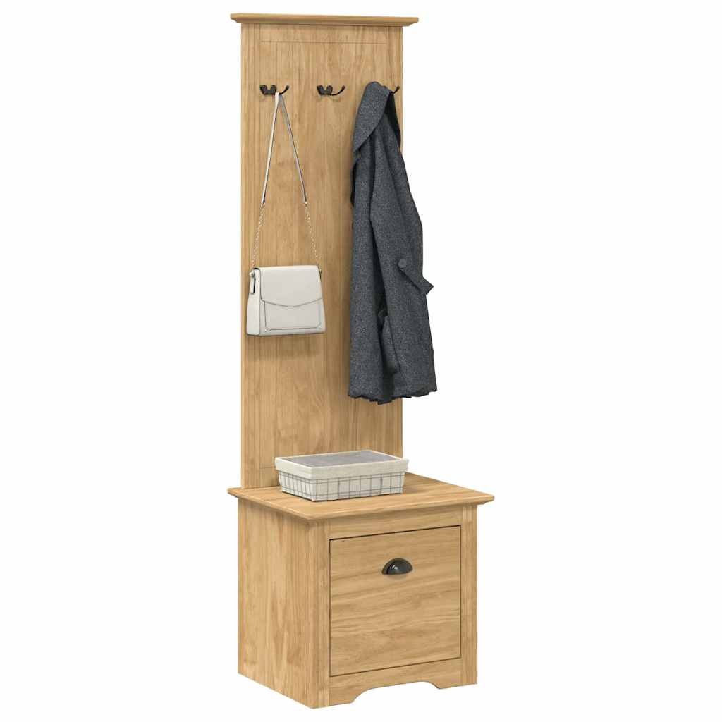 Gangskap BODO Honning brun 50 x 40 x 156,7 cm Konstruert tre vidaXL