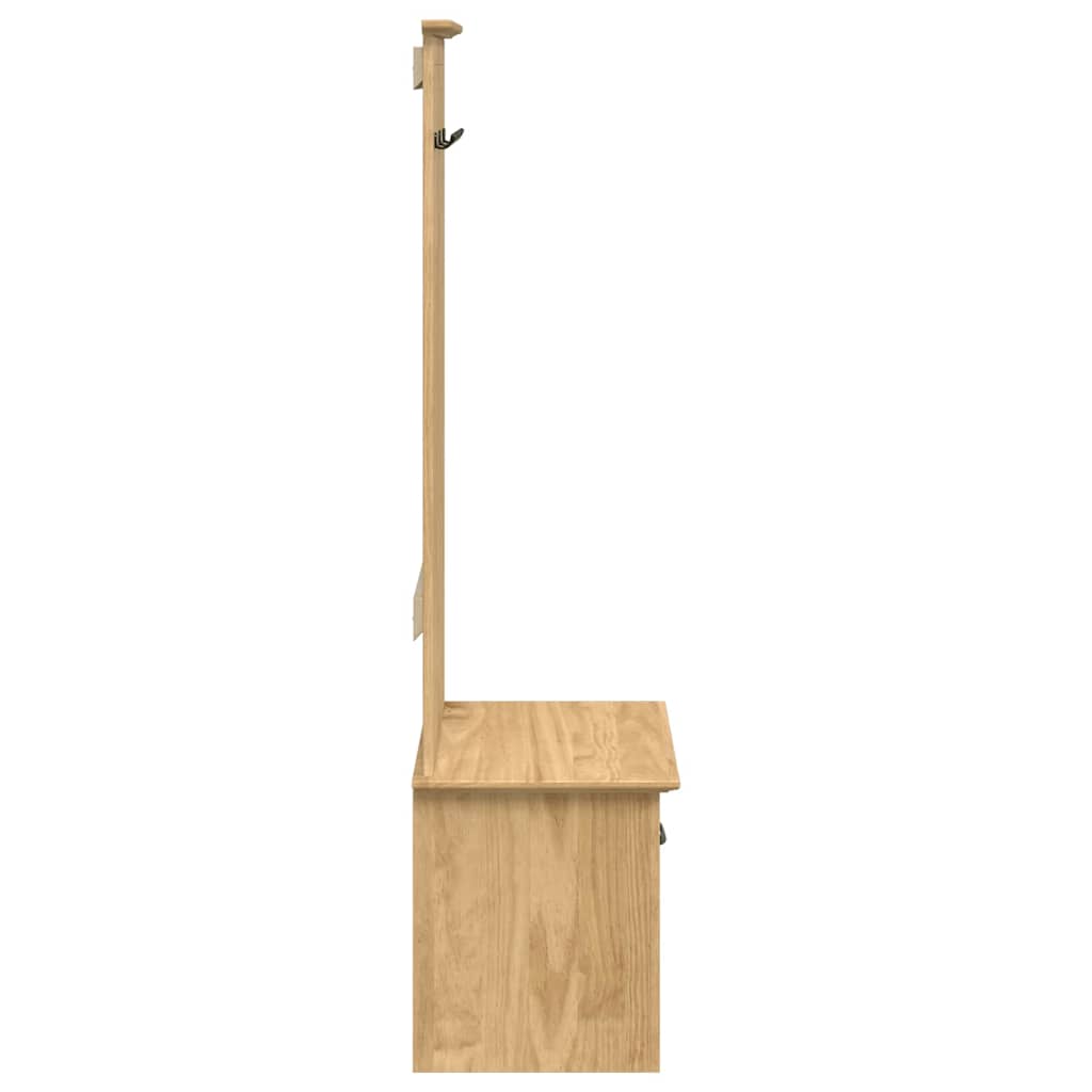 Gangskap BODO Honning brun 50 x 40 x 156,7 cm Konstruert tre vidaXL