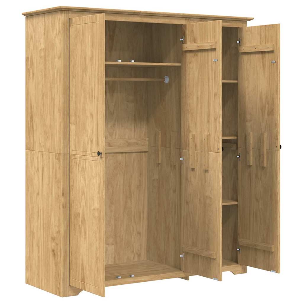 Garderobeskap med lagring BODO Honning brun 146 x 53,5 x 173 cm vidaXL