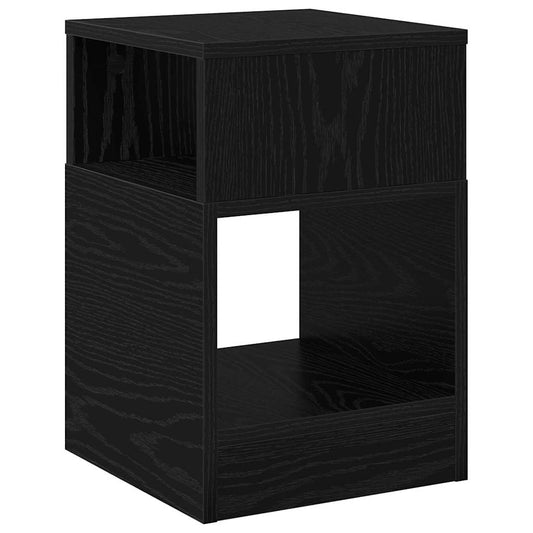 Avlastningsbord 2 pcs Svart Eik 30,5 x 30 x 45 cm