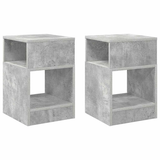Avlastningsbord 2 pcs Betonggrå 30,5 x 30 x 45 cm