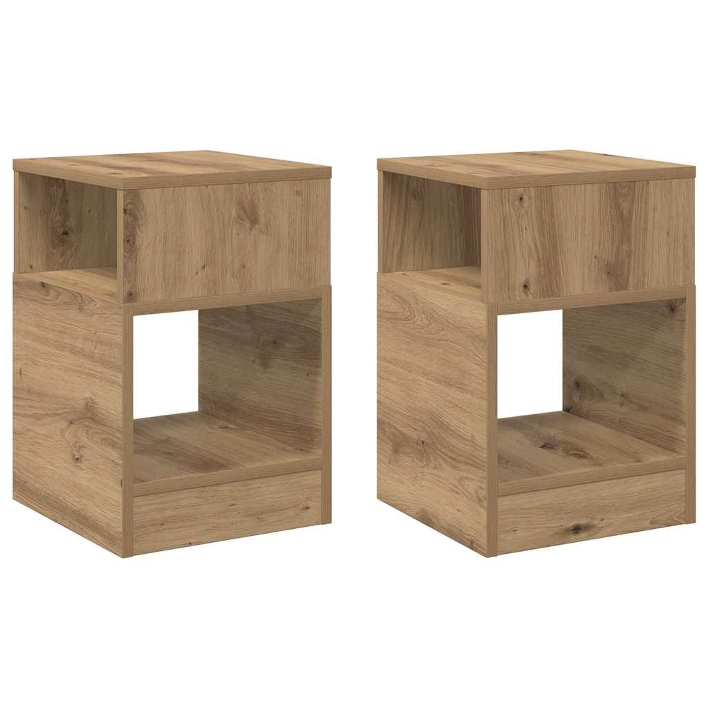 Avlastningsbord 2 pcs Artisan Eik 30,5 x 30 x 45 cm