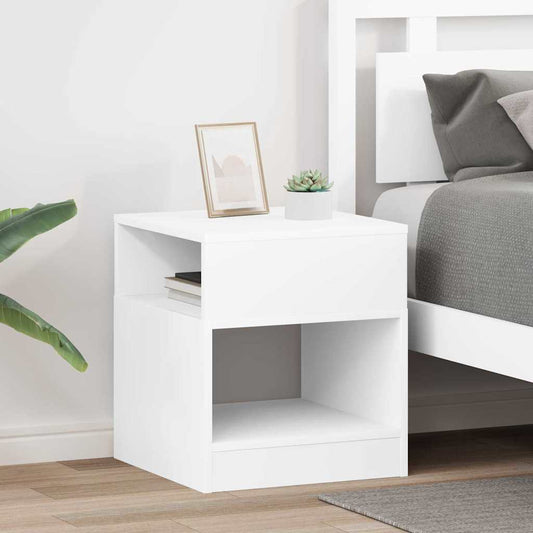 Avlastningsbord 2 pcs Hvit 40,5 x 40 x 45 cm Konstruert tre