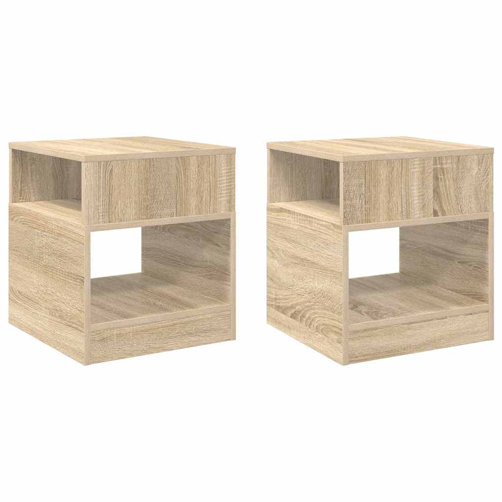 Avlastningsbord 2 pcs Sonoma eik 40,5 x 40 x 45 cm